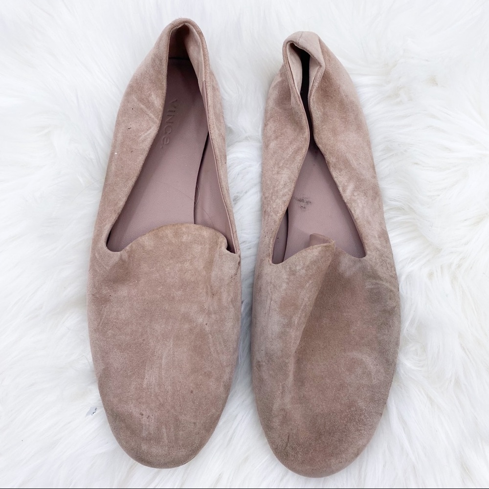 Vince Pink Suede Slip Ons 9m